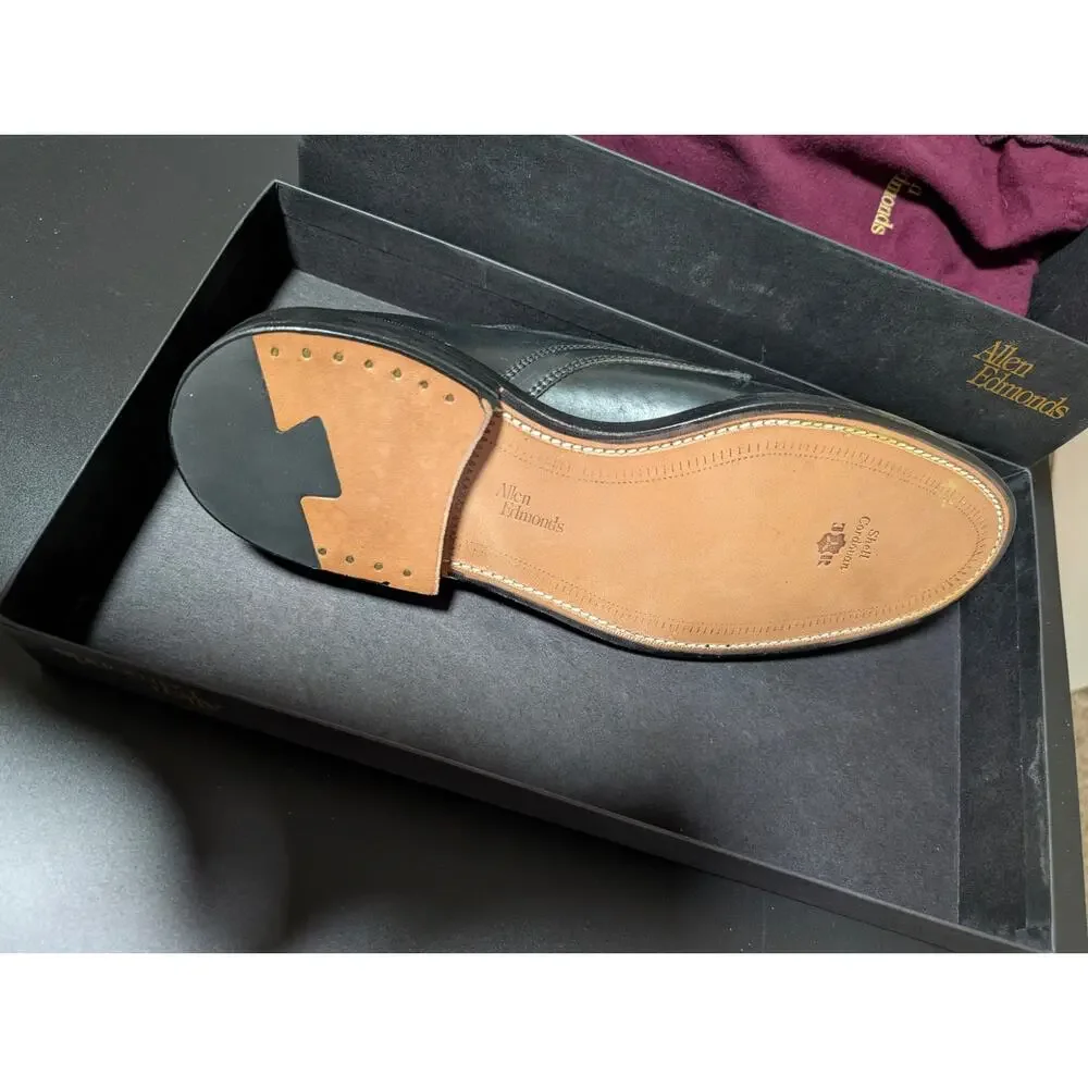 NIB Vintage Allen Edmonds Custom Made Black Cordovan Shell Becker 12EEE